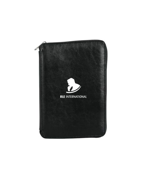 Fuzo The Associate Premium Leatherette Zipped Organizer- Black