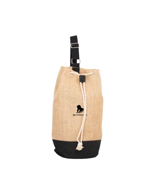 Oblique Banyan Drawstring Jute Bag